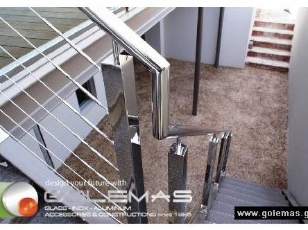 Ανοξείδωτα INOX Κάγκελα Με Συρματόσχοινο | Δ. Γκολέμας